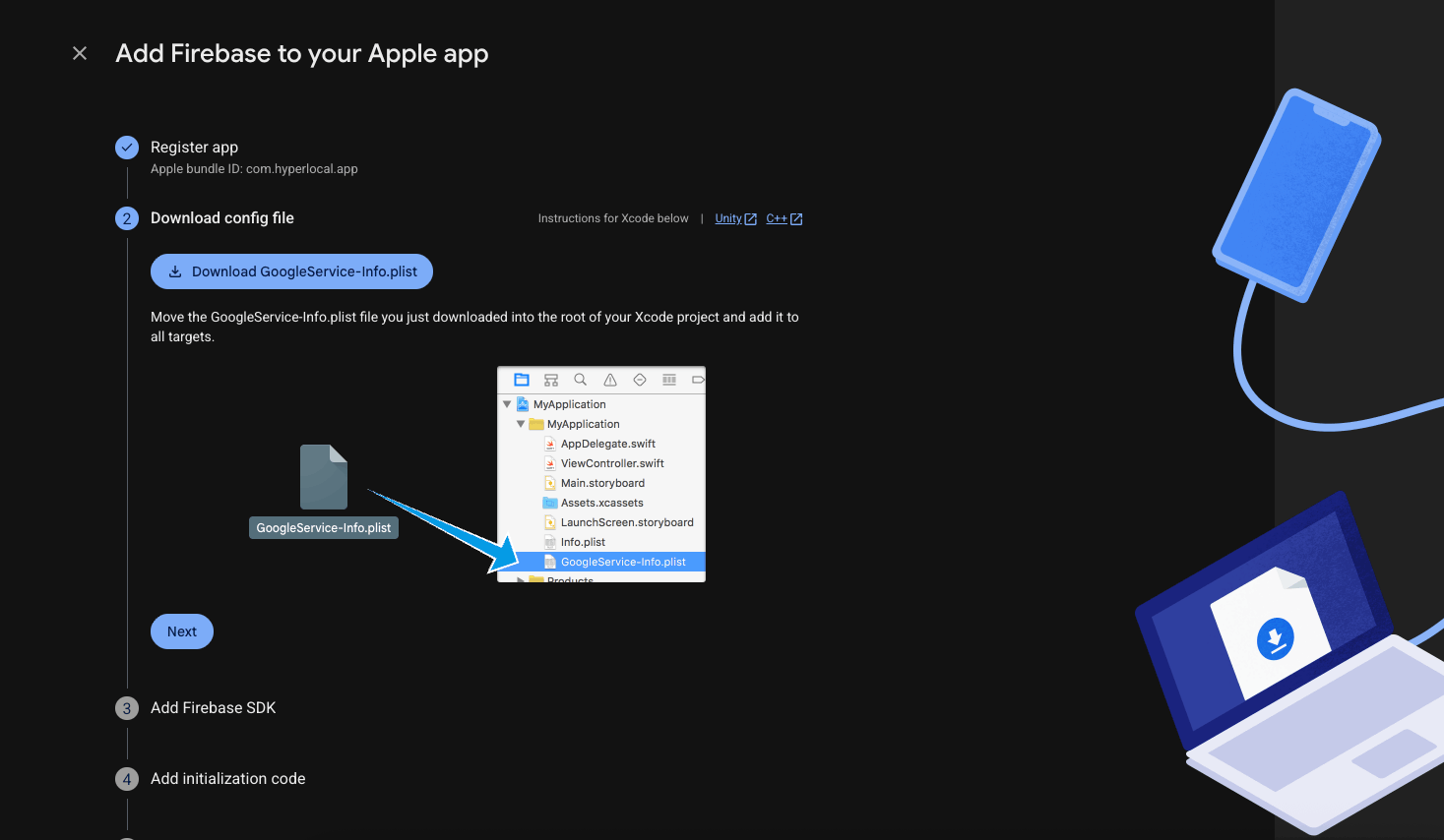 Download GoogleService-Info.plist